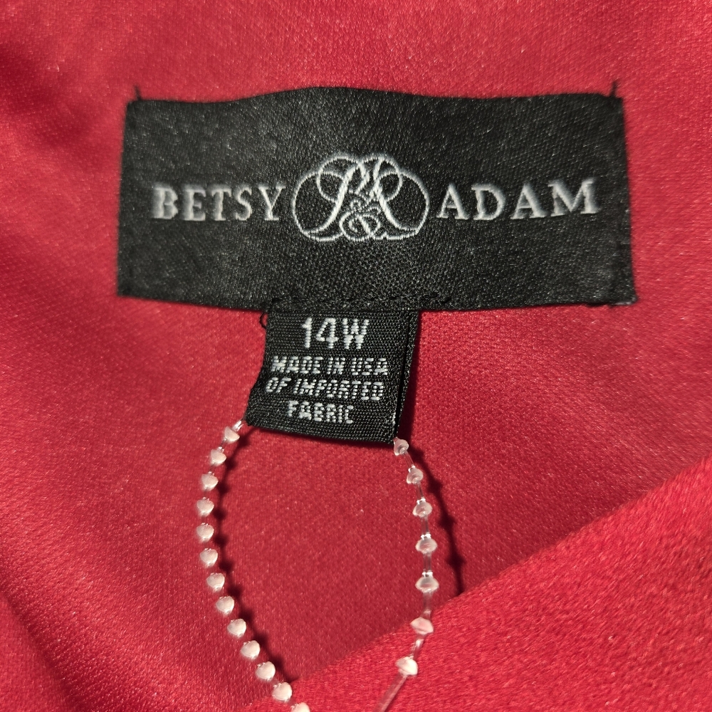 BETSY ADAMS Candace" Long V- Neck Hi Low Cascade Dress - Picture 7 of 7